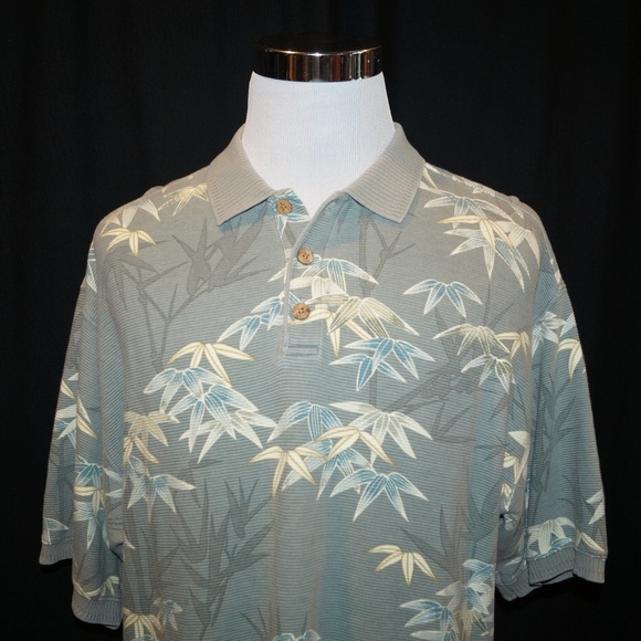 Tommy Bahama Hawaiian Polo Shirt Floral Tropical - Picture 3 of 8